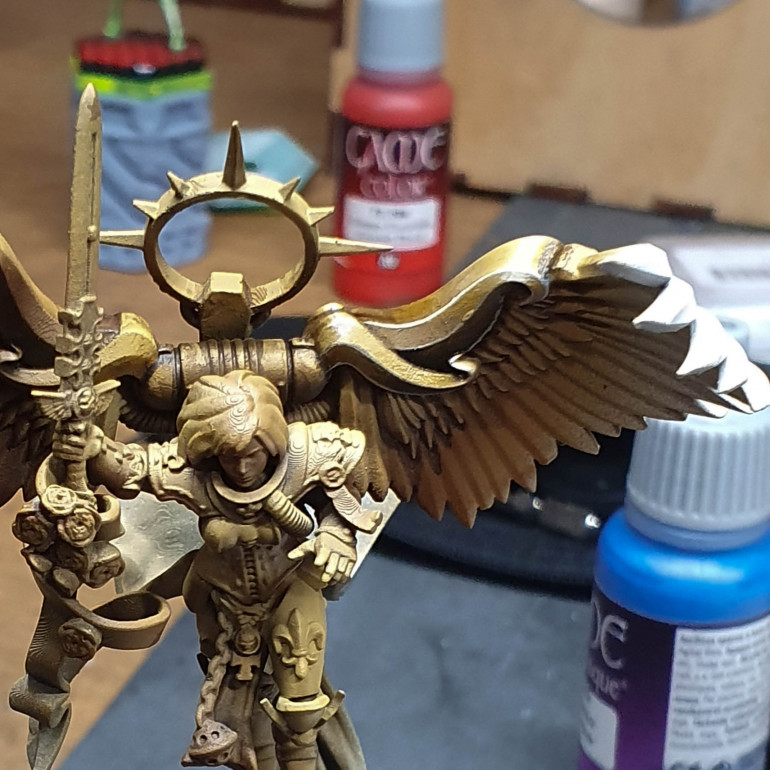 Edge highlighting I think is important I think next time I may shade this as well so it's not as solid all over. You can also see some of the layer lines here. 