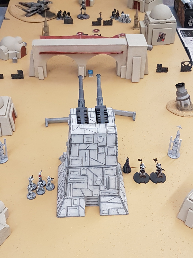 The turret in all its beauty on the gaming table. Thanks for reading!