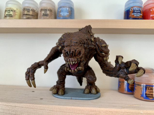 The Rancor after Stage 3 (primed, base coated and washed)