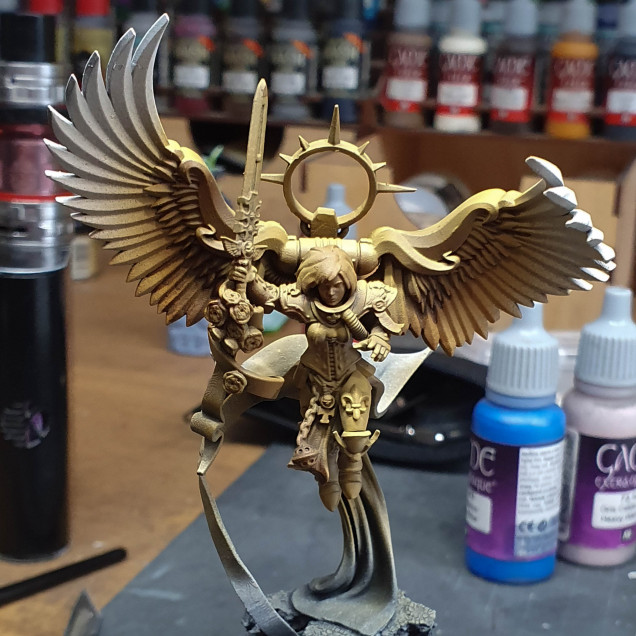 After this I came in with the gold colour and prayed this. I was hoping it was going to magically turn into NMM don't think this was required.