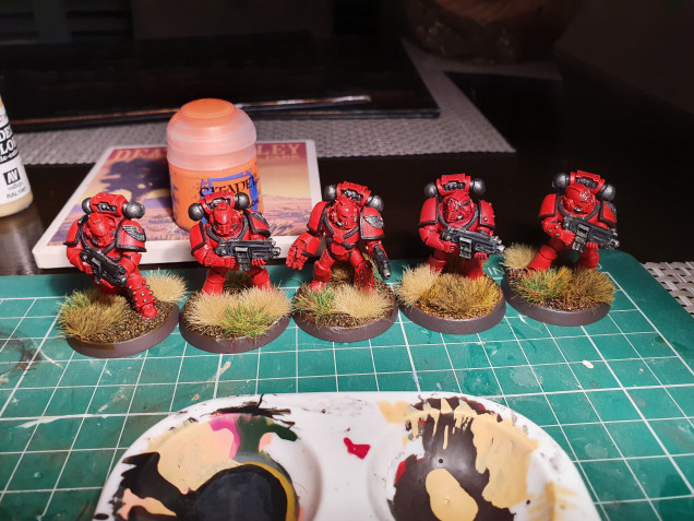 The first squad with different painting styles...