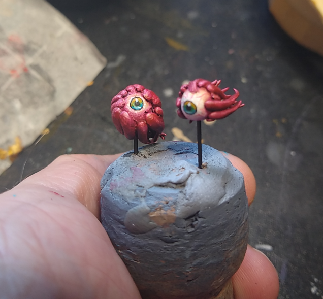 Then I sculpted Tarquin and Jimothy here to spruce it up a bit. They're inspired by the Eye of Kilrog spell from Warcraft 2