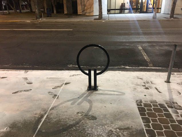 Clearly spending too much time on the site as all I can see in this bike lockup is the OTT logo. 