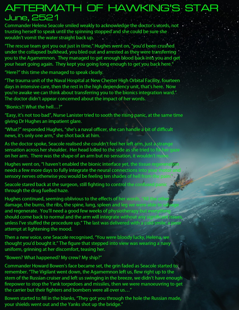 Damon's Writing: Aftermath of Hawking's Star