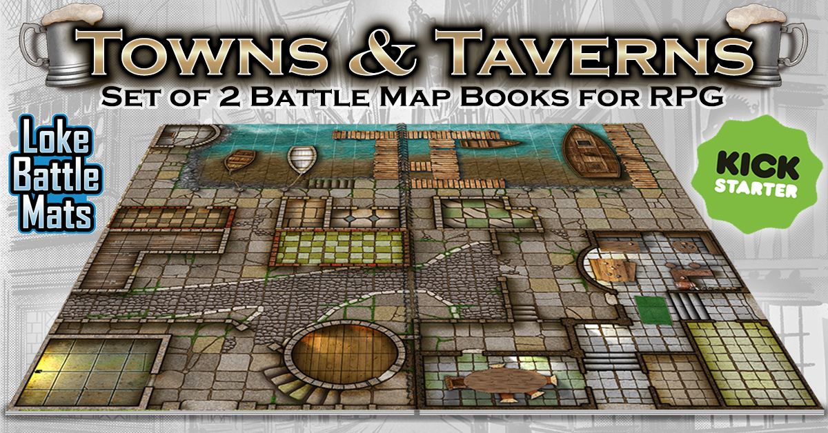 Stop off at the Towns & Taverns with Loke Battlemats - Tabletop Gaming