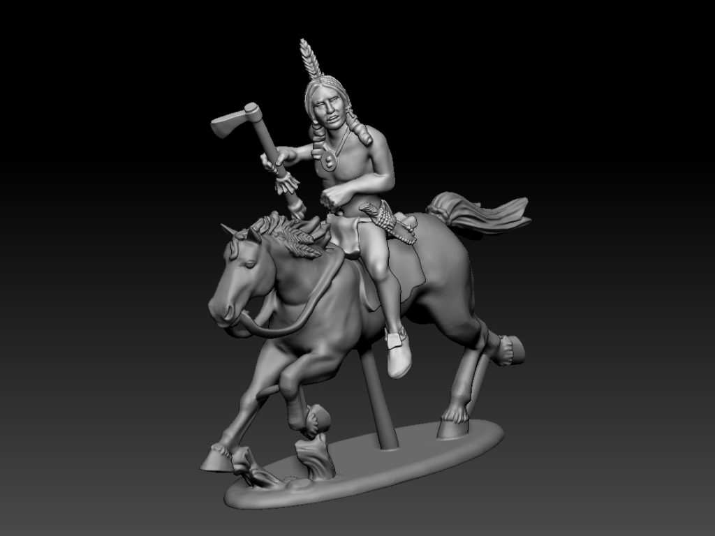 Plains Warrior Mounted - Knuckleduster Miniatures