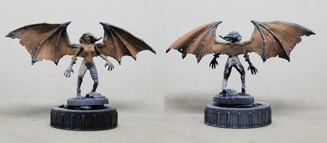 The wings, face and chest were drybrushed with P3 Midlund Flesh