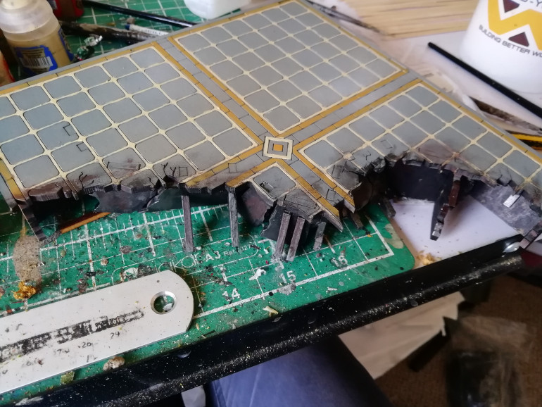 Damaged sections