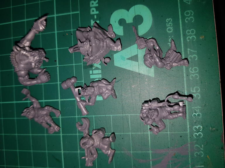 The crew will be painted as individual pieces before being attached.