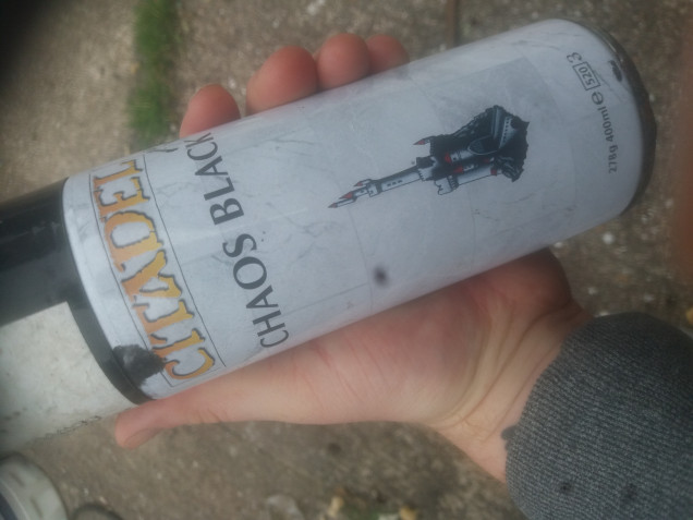 An old spray can buried in the shed