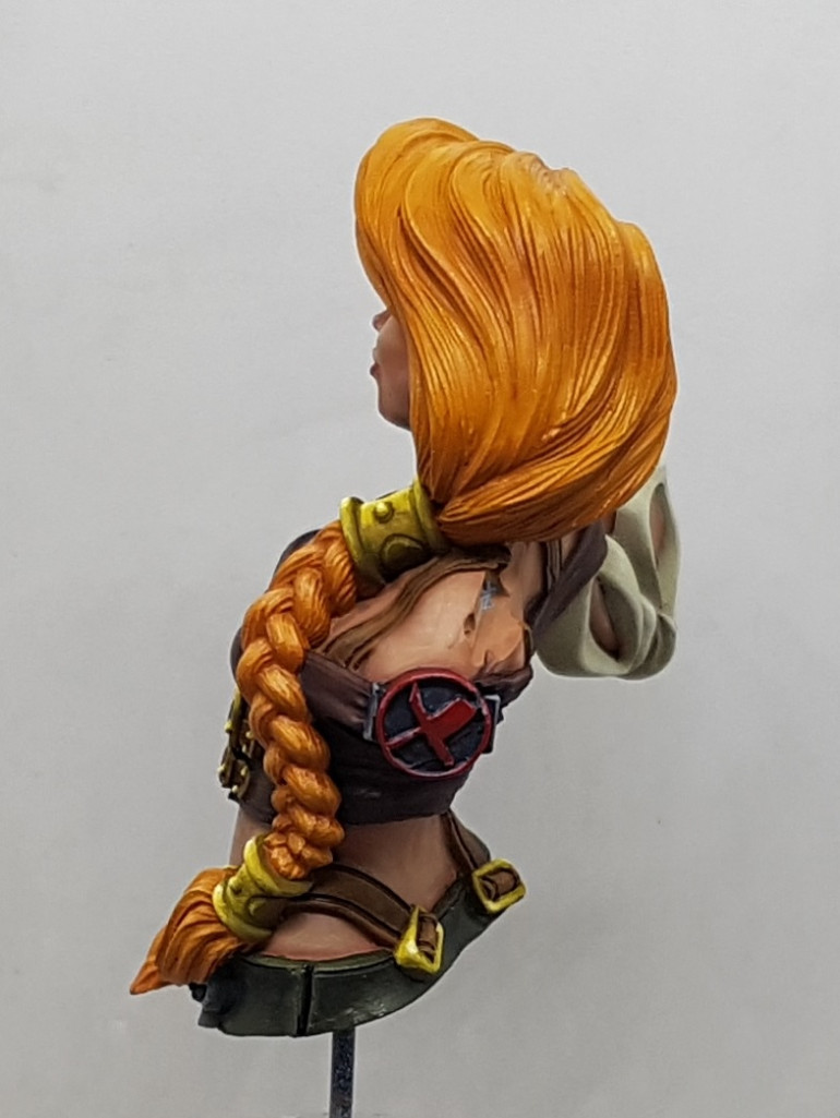 Posting the above pi and seeing it here made me realise I needed to go one step further.  I mixed a little white with a little Scarlett Blood and edge highlighted where apropriate.