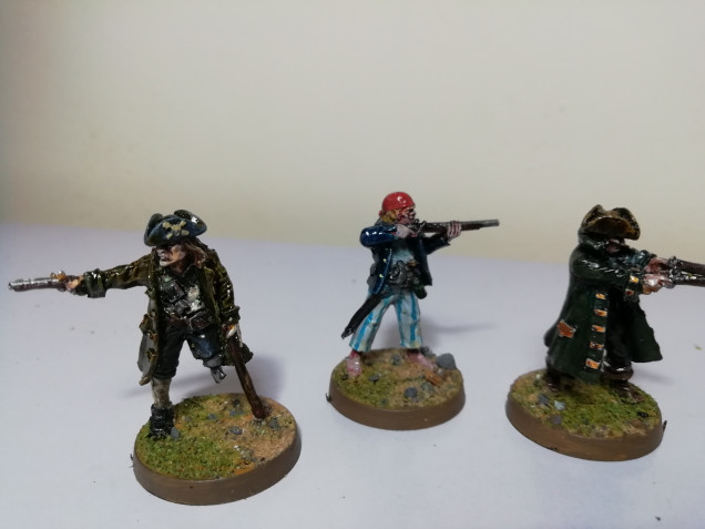 I've made half the crew sinister looking with dark colours