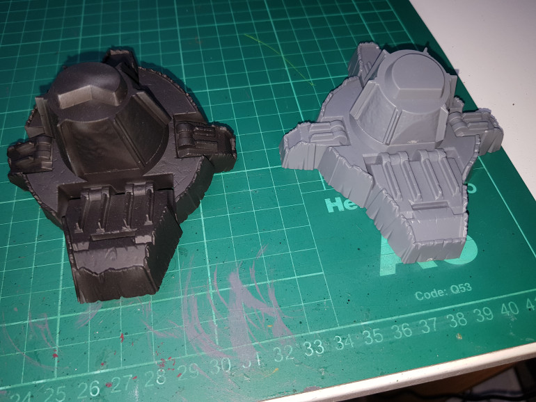 The feet have been left separate to aid in painting the detail on the underside of the body.