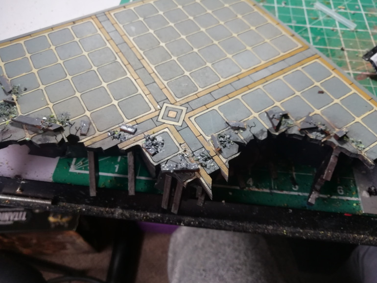 Damaged sections