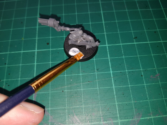 I use a cheap brush to apply PVA to the base and find a wide flat brush is good for this.