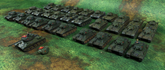 Soviet T 34 Battalion ready for war