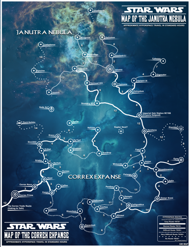 Updated version fo the map with a renaming of one of the planets