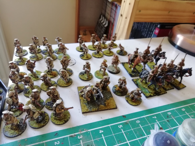 My 250 point force. Had to have cavalry in my early war group