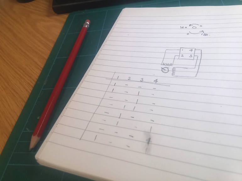 Stepper motor truth table