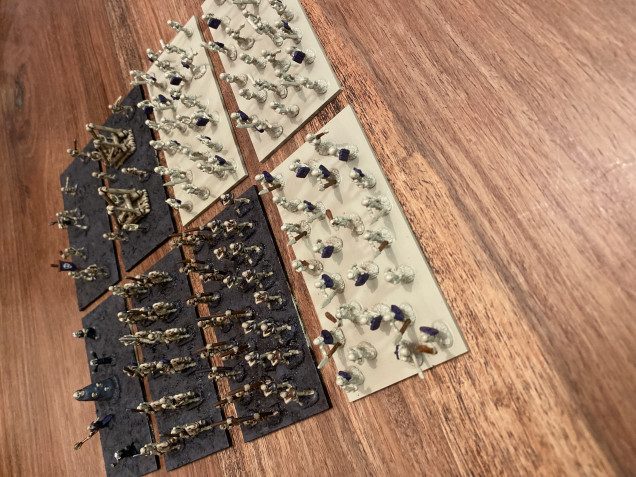 Undead Army after first day of painting 