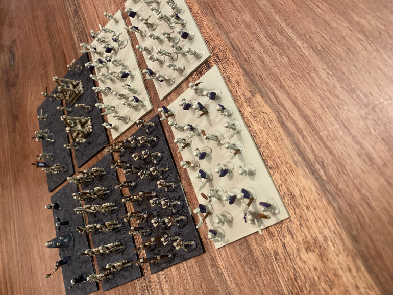 Undead Army after first day of painting 