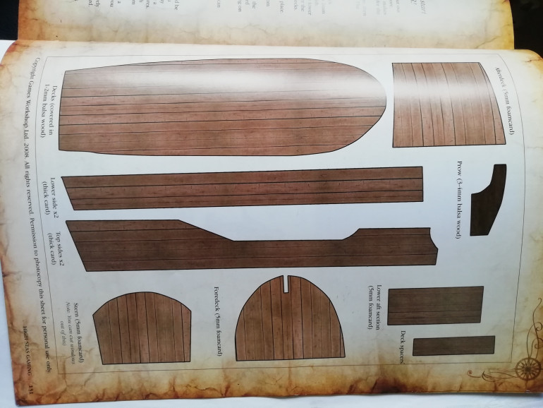 The high seas book contains this set of templates for building a small boat which I did a few years ago from bits of card but I need to invest in some proper ship models one day