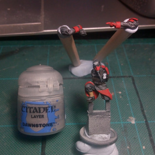 Getting some colour onto my final test mini for my Death Korp of Krieg
