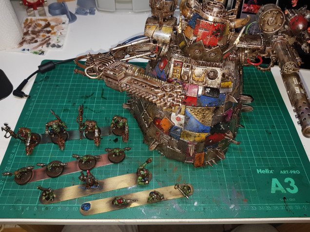 The current state of the Stompa and a selection of the Grots.