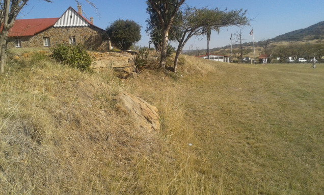 The rocky ledge the barricades were built on at Rorkes Drift. Handy for rock colours in the area.