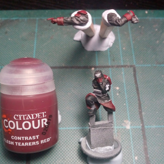 Getting some colour onto my final test mini for my Death Korp of Krieg