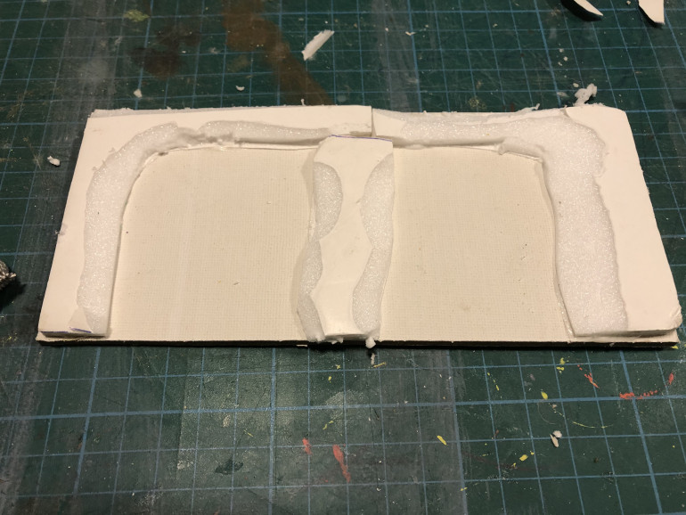 Base with foam core to 'mark the space'