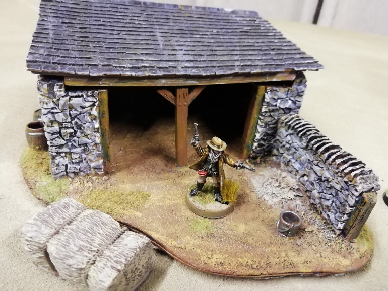 This is an old forge world kit for Warhammer. I probably use it more than any other scenery piece. Never used it for Warhammer but it's popped up in every historical setting I do.