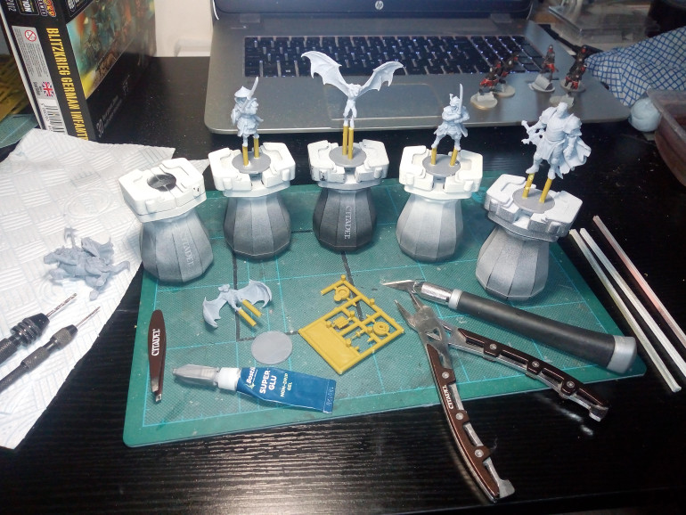 Stilts improve your access for spraying your base colour and painting.