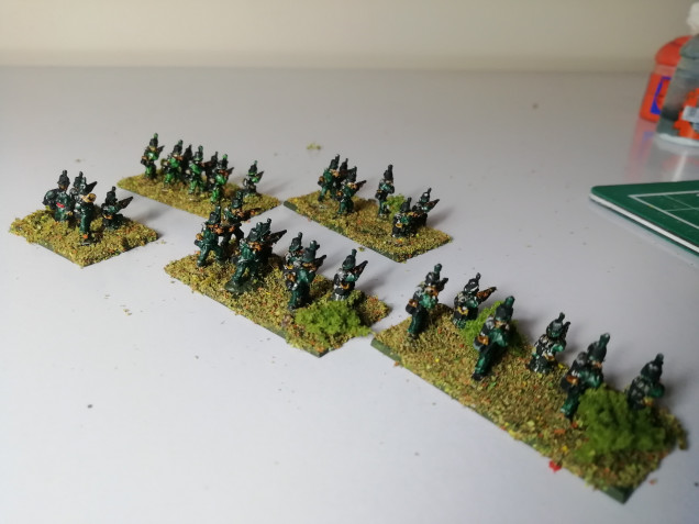 I also added more foliage to represent them skirmishing