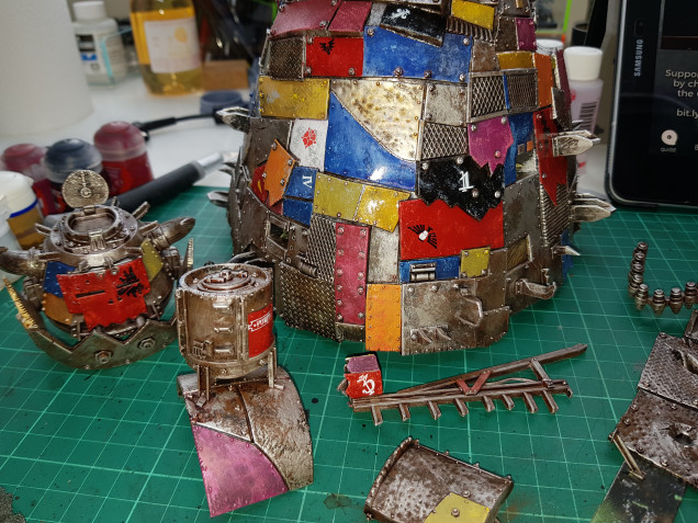 The Stompa once the various light colours had been added.