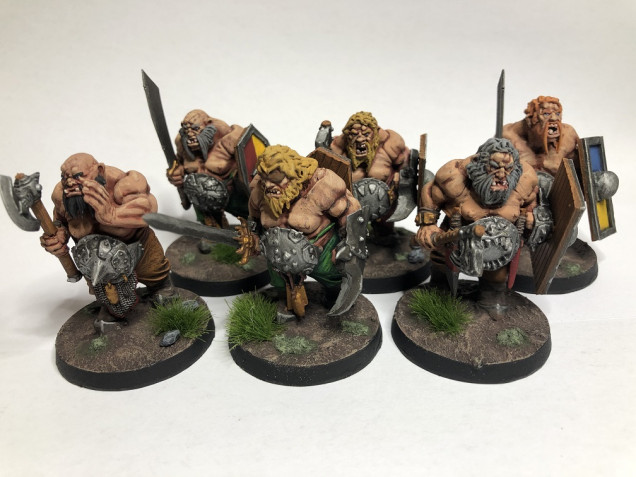 More 'Ancient German' Ogres. 16 hours from sprue to tabletop