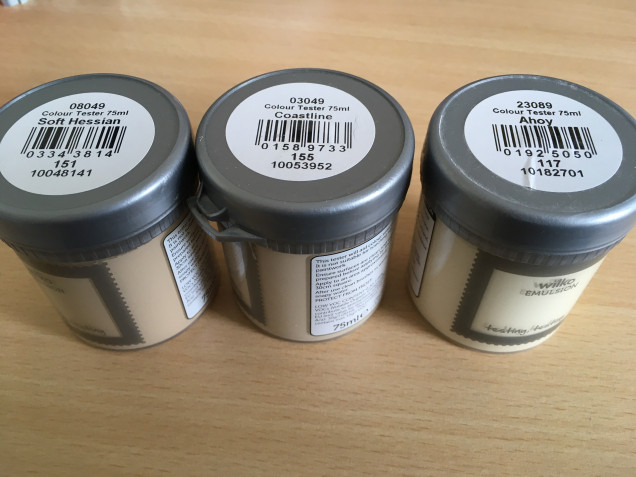 The 3 paints used for the buildings all from Wilko's