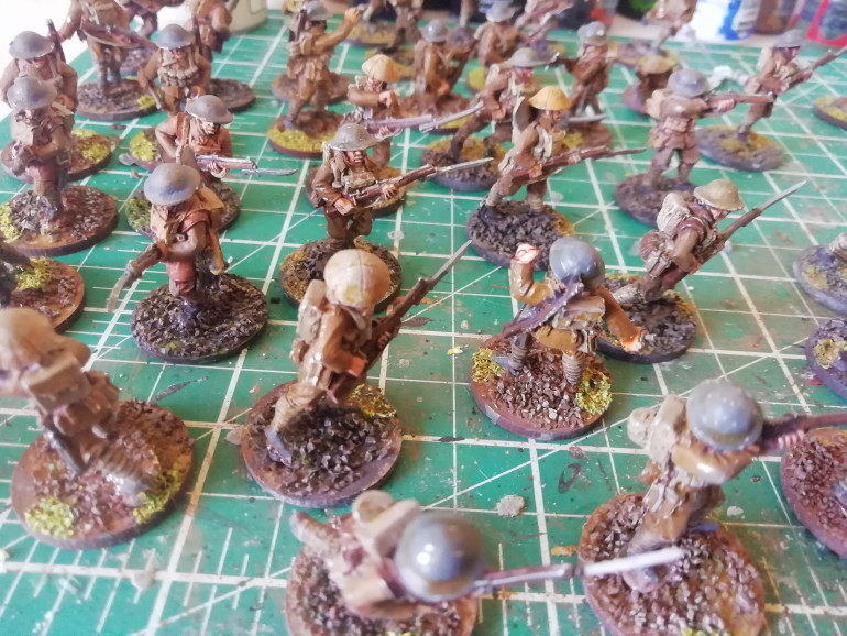 I'm not happy with my old basing and the metal minis are a bit chipped