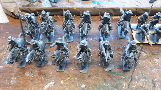 One of the plastic cavalry units