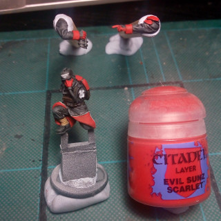 Getting some colour onto my final test mini for my Death Korp of Krieg