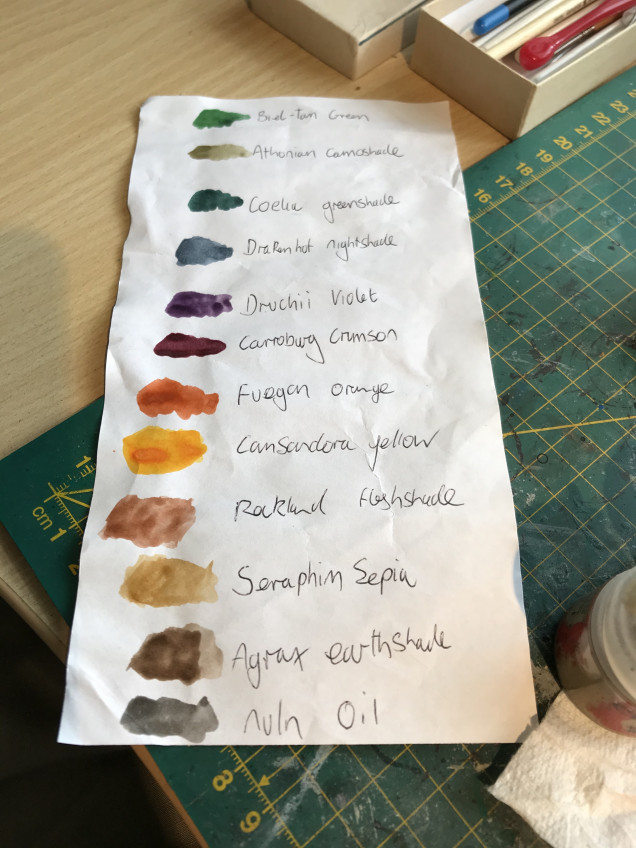 my check list of shades. I used Agrax but I think I should have used Sepia 