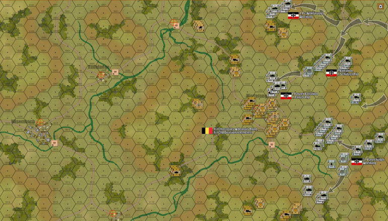 The game has technically started.  Set up and initial German movement is complete, so when the stream starts, we're ready with immediate action.