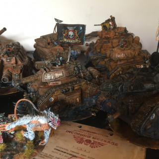 Close-up Photos of 3rd Armoured Division Savlar Chemdogs Post Armies on Parade GW Uxbridge October 2019... some repairs required post transport ;)