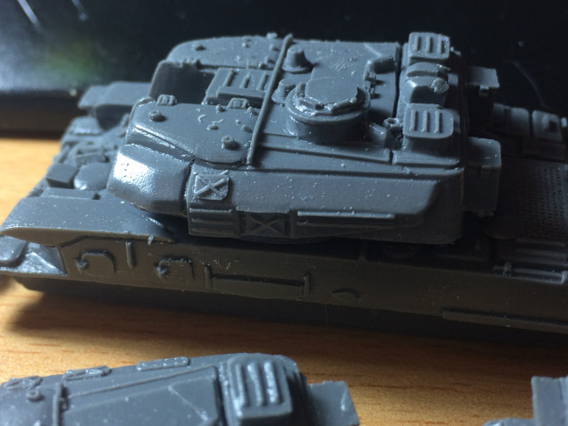 A good closeup of the bane of modellers working on Resin/Metal kits, the dreaded mold release!