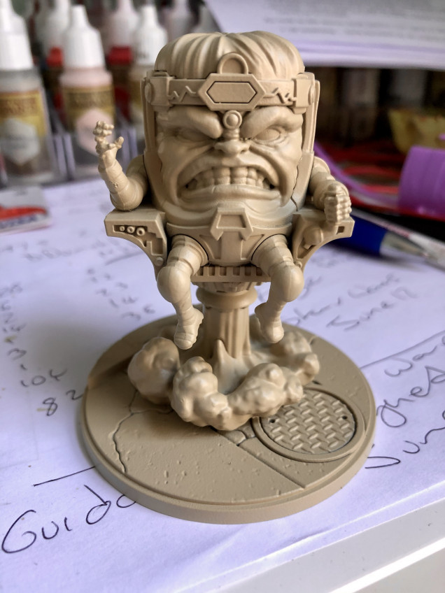 So, slightly daunted by the idea of painting effectively a big giant face, its time to get stuck into MODOK.