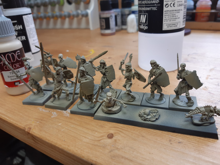 sprayed with bone white from above'ish