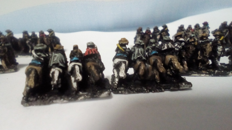 Confederate Cavalry Painted and First few Infantry Strips