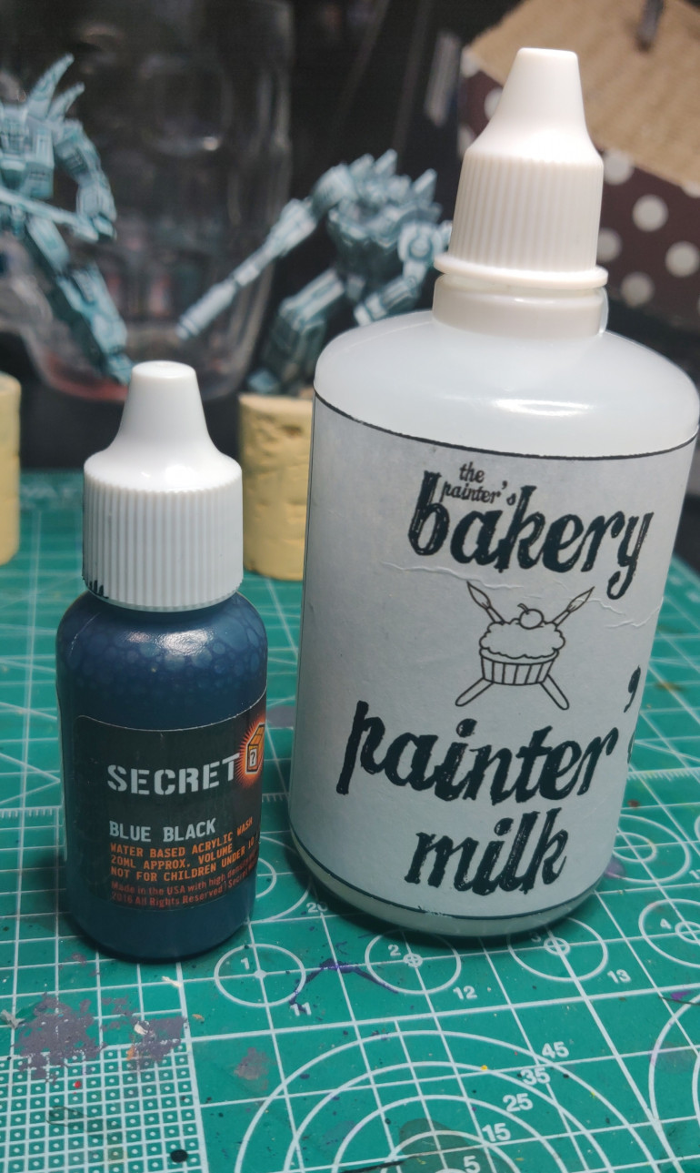 Secret Weapon washes, diluted with medium from The Painter's Bakery