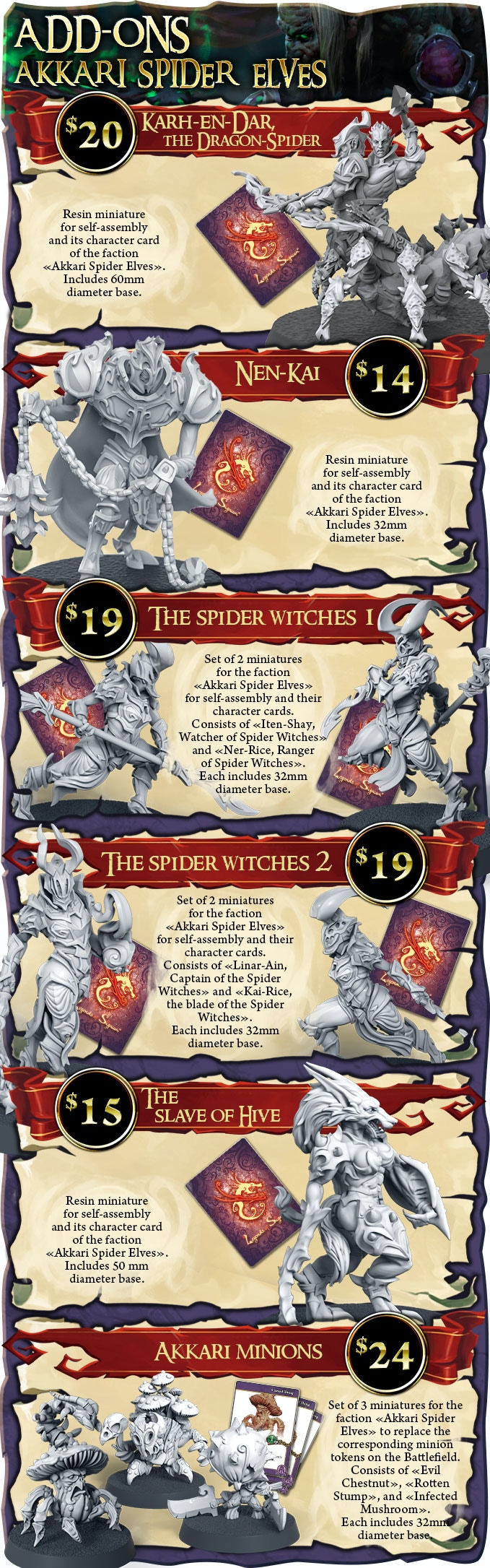 Akkari Spider Elves Add-Ons - Signum Games