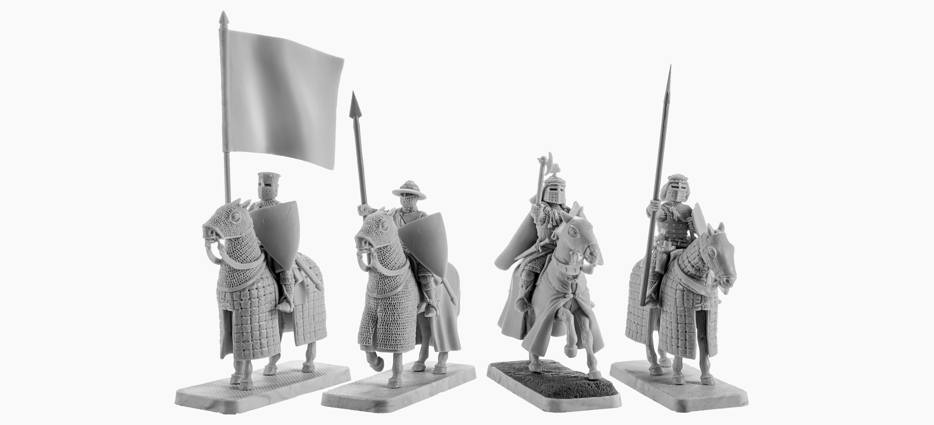 Mounted Crusaders Command #2 - V&V Miniatures